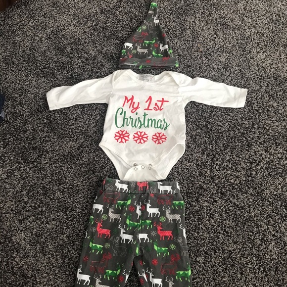 my first christmas baby outfit